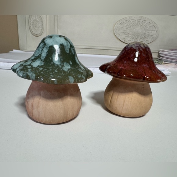 Drip Glazed Ceramic Mushrooms Decor - Picture 8 of 8